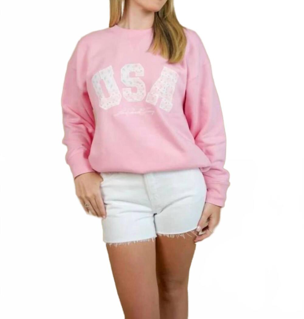 NEW LOVESHACKFANCY palo pullover top in sunbeam pink